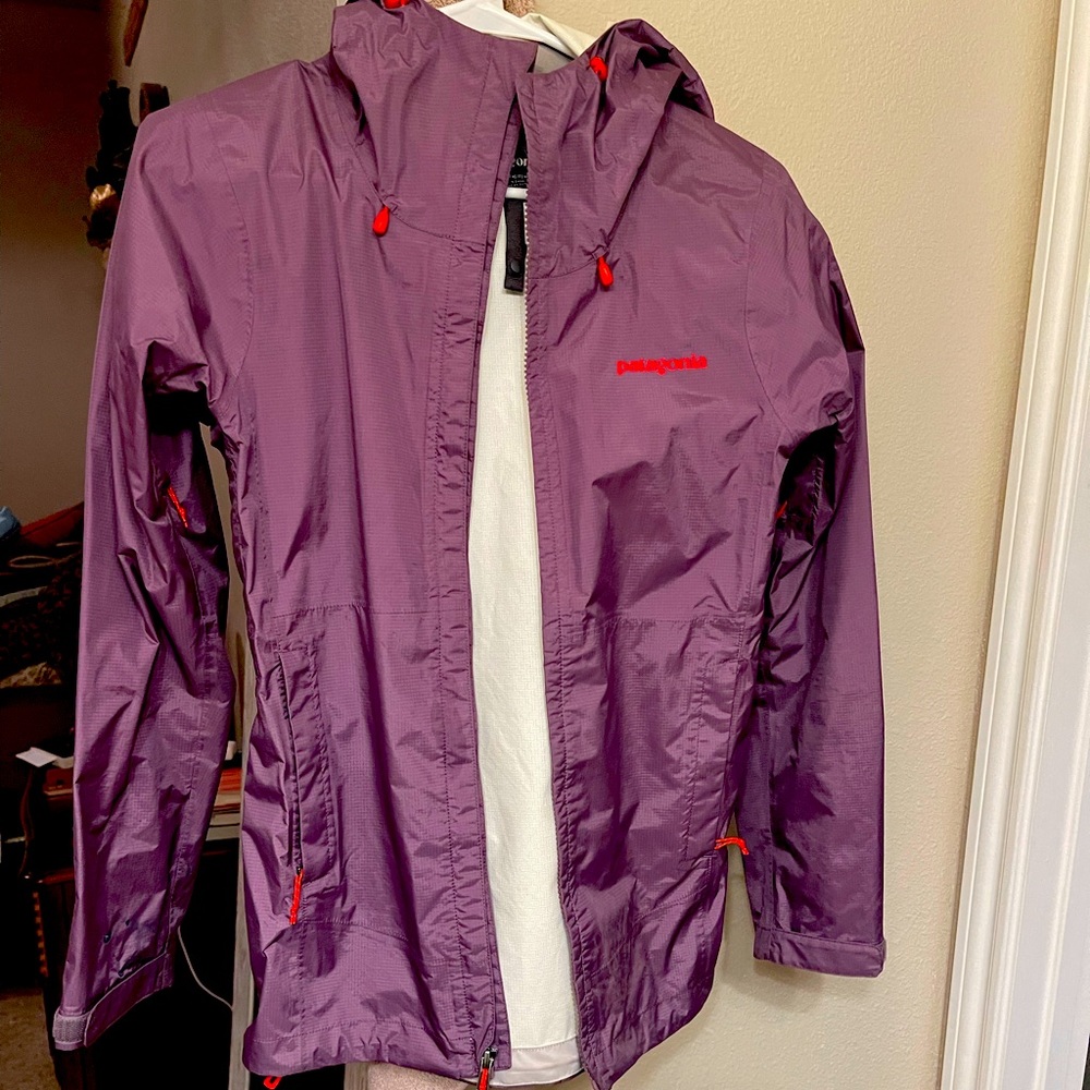 Patagonia rain jacket.. beautiful purple